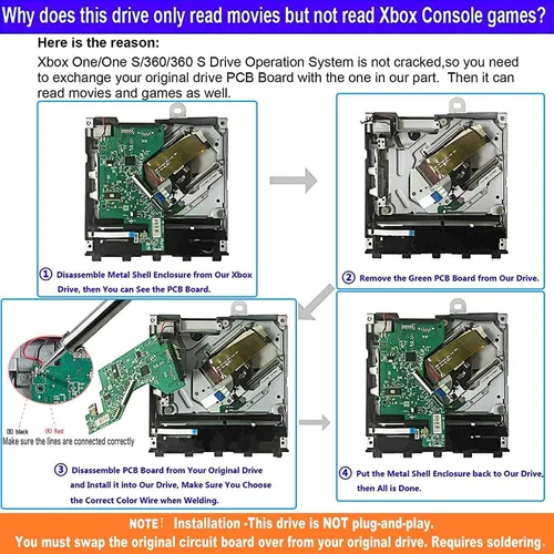 Vista 7 de Unidad de disco Blu-Ray Lite-On DG-6M1S-01B DG-6M1S 6M2S B150 Laser para Xbox One