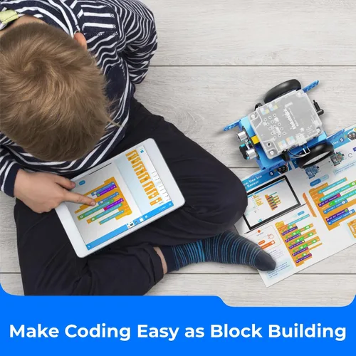 Vista 2 de Makeblock Kit de robot mBot con caja de codificación de arañazos + paquete de complemento de robot servo
