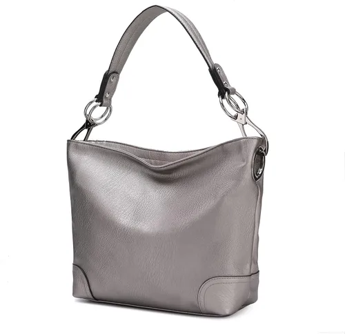 Vista 28 de MKF Collection Mia K - Bolso Hobo para mujer, de piel vegana, bolso de hombro holgado, bolso con asa superior