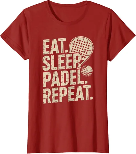 Vista 50 de Camiseta Eat Sleep Padel Repeat Padel Jugador de Tenis
