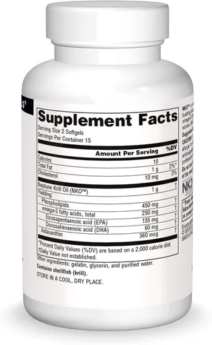 Vista 3 de Source Naturals NKO Neptune Krill Oil 500mg - 30 cápsulas blandas