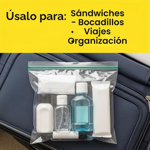 Vista 6 de Glad Bolsas de sándwich con cremallera para almacenamiento de alimentos, 100 unidades (el embalaje puede variar)