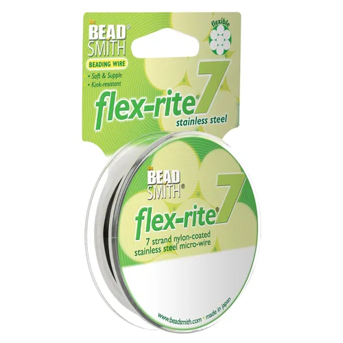 Vista 16 de The Beadsmith Flex-Rite - Alambre de acero inoxidable recubierto de nailon Transparente: 30 pies