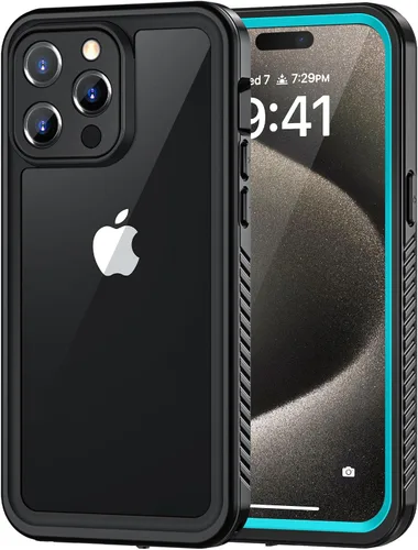 Vista 20 de Lanhiem Funda para iPhone 14, impermeable IP68 a prueba de polvo con protector de pantalla integrado, resistente a prueba de golpes de cuerpo Negro
