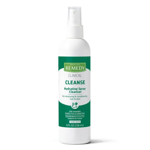 Vista 8 de Medline Remedy Champú hidratante clínico y gel de baño (2 onzas líquidas), aroma a vainilla, limpiador, sin enjuague, adultos, niños, ducha o mesita
