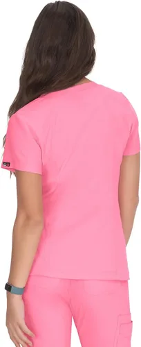 Vista 2 de KOI Lite Serenity - Camisa médica con cuello con cremallera de 4 bolsillos para mujer