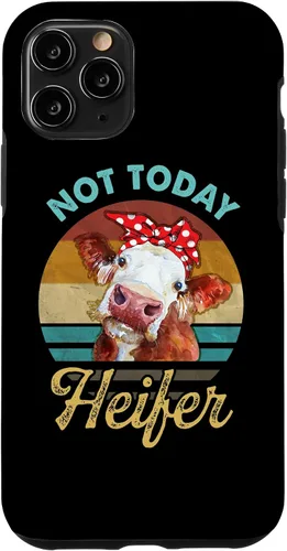Vista 10 de iPhone 15 Vintage Not Today Heifer Cute Cow Gift For Women Men Farmer Case