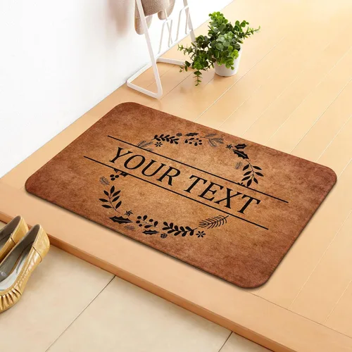 Vista 6 de Livole Tapete personalizado para puerta delantera, tapete de bienvenida personalizado con nombre de la familia, para interiores y exteriores