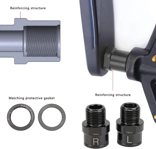 Vista 7 de Extensor de pedal, pedal de aleación de 0.630 in/0.6 pulgadas, eje de extensión universal para bicicletas de montaña, bicicletas de carretera BMX