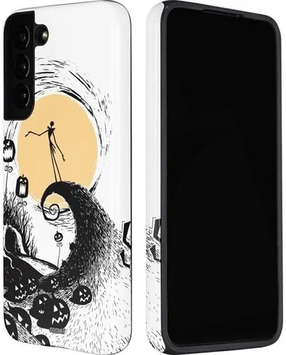 Vista 4 de Skinit Pro Phone Case Compatible with Galaxy S22 Plus - Officially Licensed Disney The Nightmare Before Christmas Jack on Spiral Hill Art Design