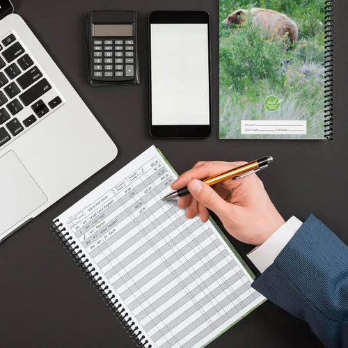 Vista 6 de The Superior Register Cuaderno para el registro de cheques y tarjetas de débito, sencillo cuaderno de control de cuentas y contabilidad financiera