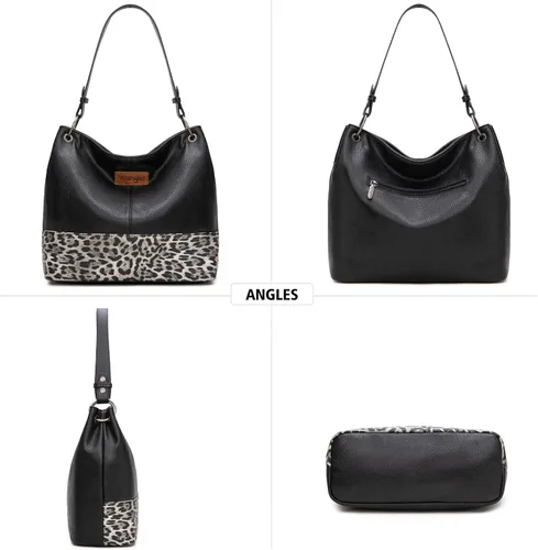 Vista 67 de Wrangler Hobo - Bolsas para mujer de cuero vegano con asa superior, bolsos de hombro y bolsos