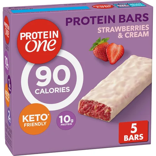 Vista 5 de Protein One Barras de proteína de 90 calorías, chispas de chocolate, aptas para Keto, 5 unidades, 4.8 onzas (paquete de 12)