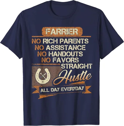 Vista 17 de Funny Farrier T-Shirt for Men Dad Brother Uncle Papa Negro