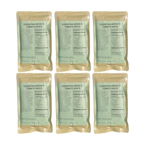 Vista 14 de MRE (comida lista para comer) Entree de una sola porción Comidas de emergencia Alimentos de supervivencia Dátiles frescos Larga vida útil