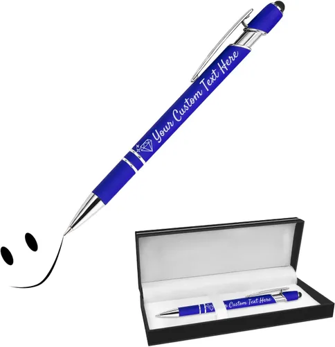 Vista 8 de Bolígrafos personalizados con lápiz capacitivo, bolígrafos grabados personalizados, impresos con tu logotipo o mensaje para Navidad, graduación