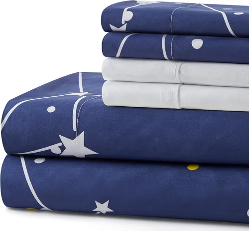 Vista 3 de Marina Decoration Ropa de cama ultra suave y sedosa con bolsillo profundo con estampado rico de rayón derivado de bambú para todas las estaciones
