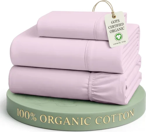 Vista 28 de LANE LINEN - Juego de 2 sábanas de fibras largas 100 % algodón orgánico, percal de fibras largas, ultrasuave y transpirable, para colchones de hasta