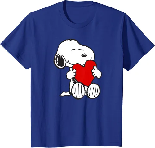 Vista 13 de Peanuts Camiseta de San Valentín Snoopy Hugging Heart, Negro