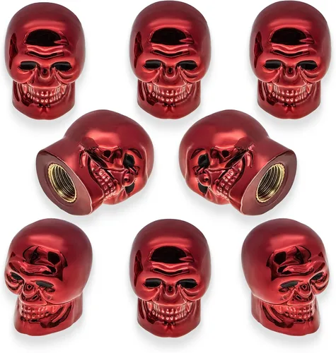 Vista 62 de 4 piezas de tapas de válvula de neumático estilo Cobra, forma de cabeza de serpiente, tapas universales de válvula de neumático con núcleo de cobre