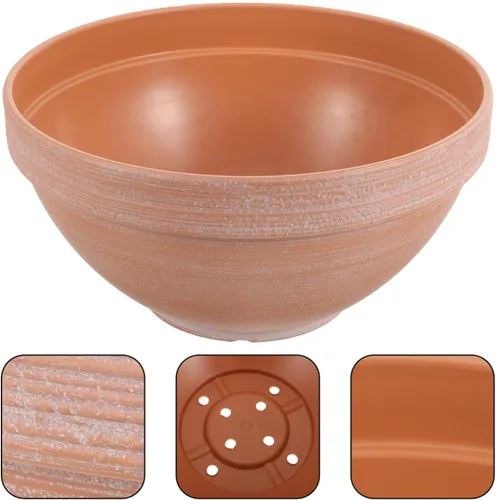 Vista 6 de Yardwe Maceta de plástico para orquídeas, maceta engrosada para drenaje de macetas para balcón, oficina, uso de material plástico