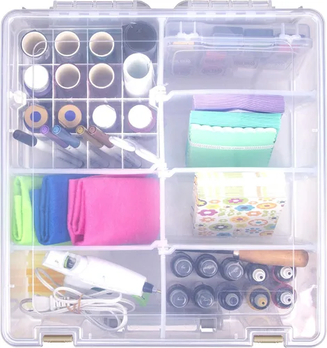 Vista 20 de ArtBin 6993SP Super Satchel Double Deep con bandeja de accesorios para manualidades en papel, transparente, 1 bolsa y 1 bandeja
