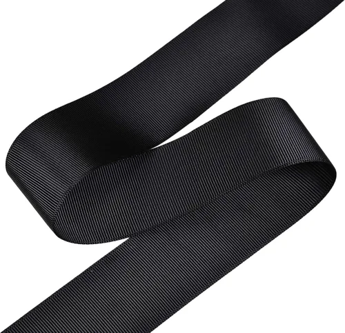 Vista 3 de YAMA - Cinta de grogrén negra de 1 1/2 pulgadas, 50 yardas, cinta negra para envolver paquetes de regalo, diseño floral, manualidades, decoración