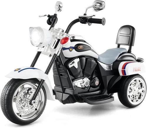 Vista 12 de Costzon Motocicleta para Niños, Motocicleta Chopper de Paseo Alimentada por Batería de 6V con Bocina, Faro, Juguetes de Paseo Estables de 3 Ruedas