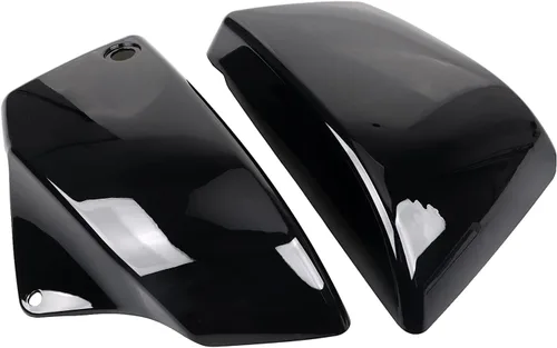 Vista 2 de Cubiertas laterales de batería para carenado de batería de color negro brillante y vívido, compatibles con Honda VT 1100 VT1100 Shadow/Spirit/Sabre