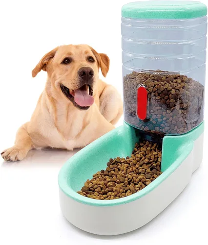 Vista 10 de kathson Comedero automático para gatos de 1 galón con gravedad, dispensador de comida para perros, gran capacidad, cuenco de comida para mascotas