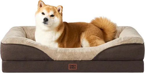 Vista 24 de EHEYCIGA Cama ortopédica para perros medianos, sofá cama de espuma viscoelástica con lados, forro impermeable y funda extraíble lavable, sofá
