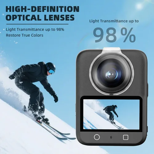 Vista 8 de Protector de lente + 2 protectores de pantalla para DJI Osmo 360, cubierta protectora de lente de PC HD película de vidrio templado para Osmo 360
