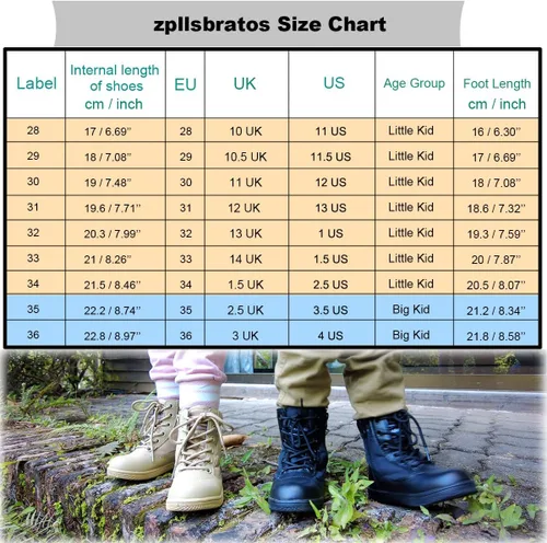 Vista 6 de zpllsbratos Botas de senderismo al aire libre para niños y niñas botas de senderismo para caminar