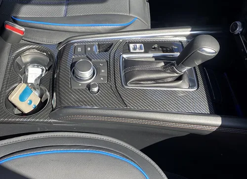 Vista 4 de Kadore Cubierta de panel de caja de cambios interior estilo fibra de carbono para Mazda CX-5 CX5 2017-2021 2022 2023 transmisión automática