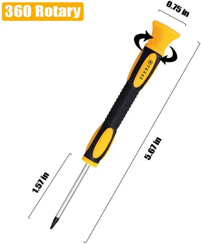 Vista 3 de Juego de destornilladores Torx 15 en 1 con T3 T4 T5 T6 T8 T10 destornillador Torx de seguridad y pinzas ESD, destornilladores magnéticos kit