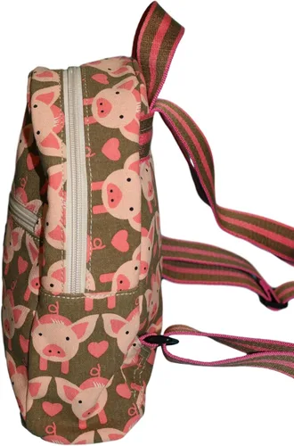 Vista 3 de Bungalow 360 Mini mochila para adultos, Cerdo, Mochila pequeña estilo mini