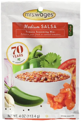Vista 2 de Mrs. Wages Create Salsa Medium Tomate Mix 4.0 oz. Paquete (2)