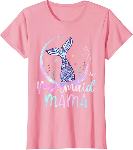Vista 13 de Camiseta de sirena para mujer, diseño de cola de sirena para cumpleaños, playa, cola de sirena, Negro