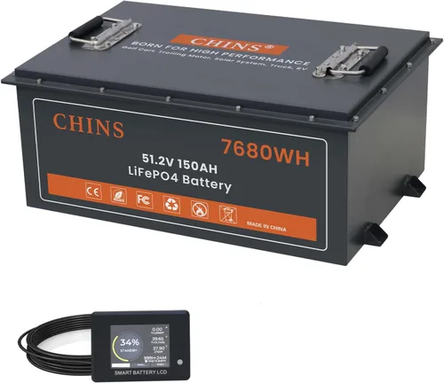 Vista 11 de CHINS - Batería de litio para carrito de golf de 36 V, 100 Ah, batería Bluetooth LiFePO4, BMS de 200 A incorporada, corriente máxima de 1000 A