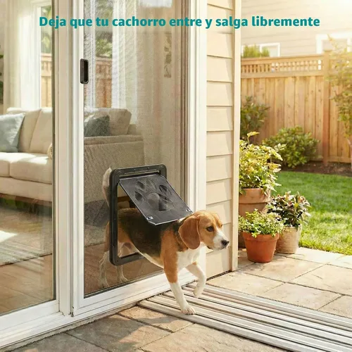 Vista 7 de Ownpets Puerta mosquitera para perros, Puerta mosquitera para mascotas con cierre, Puerta mosquitera magnética con cierre, Puerta mosquitera robusta