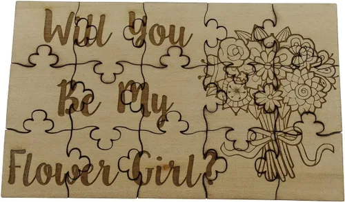 Vista 6 de Will You Be My Bridesmaid Puzzle - Flores, Horizontal