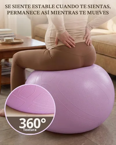 Vista 5 de Trideer Pregnancy Ball for Daily Comfort & Labor, Exercise Guide Included Lavanda