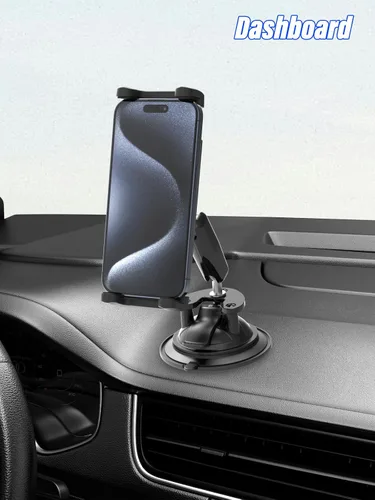 Vista 8 de Soporte para tablet de automóvil, brazo ajustable de metal duradero, soporte para tableta para parabrisas y salpicadero de automóvil, soporte