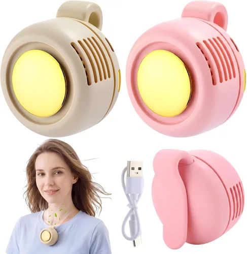 Vista 20 de Paquete de 6 mini ventiladores silenciosos portátiles sin aspas Verde