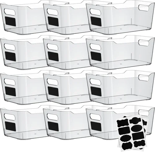 Vista 8 de Contenedores de almacenamiento de plástico transparente, perfectos para la organización de la cocina o organización y almacenamiento de despensa