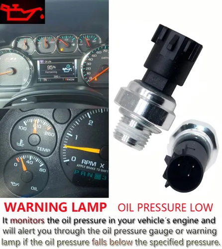 Vista 3 de 12673134 Sensor de presión de aceite para Chevy Chevrolet Silverado 1500 2500 3500 2009-2020, Express, Avalanche, Camaro, Tahoe, Colorado, Cruze