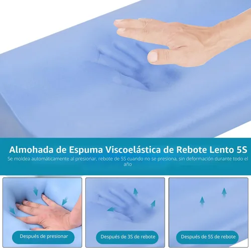 Vista 4 de Almohadas de Espuma Viscoelástica Almohada para el Cuello para Dormir, Almohada Cervical Ergonómica Almohada de Cama para Personas que Duermen