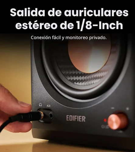 Vista 8 de Edifier MR4.5 Monitor de estudio biamplificado, altavoces de estantería RMS Negro