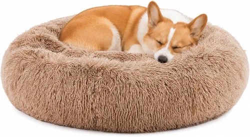 Vista 11 de DUMOS Cama para perro XL de 37.4 x 37.4 pulgadas para uso en interiores 2-Gris