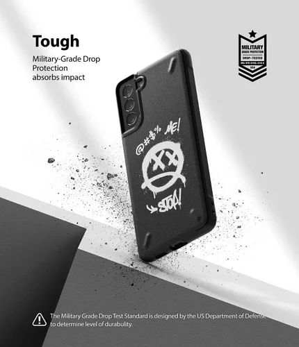 Vista 4 de Ringke Onyx Design - Funda compatible con Galaxy S21 Plus, TPU resistente y duradero, a prueba de golpes, con parte trasera de serigrafía, graffiti
